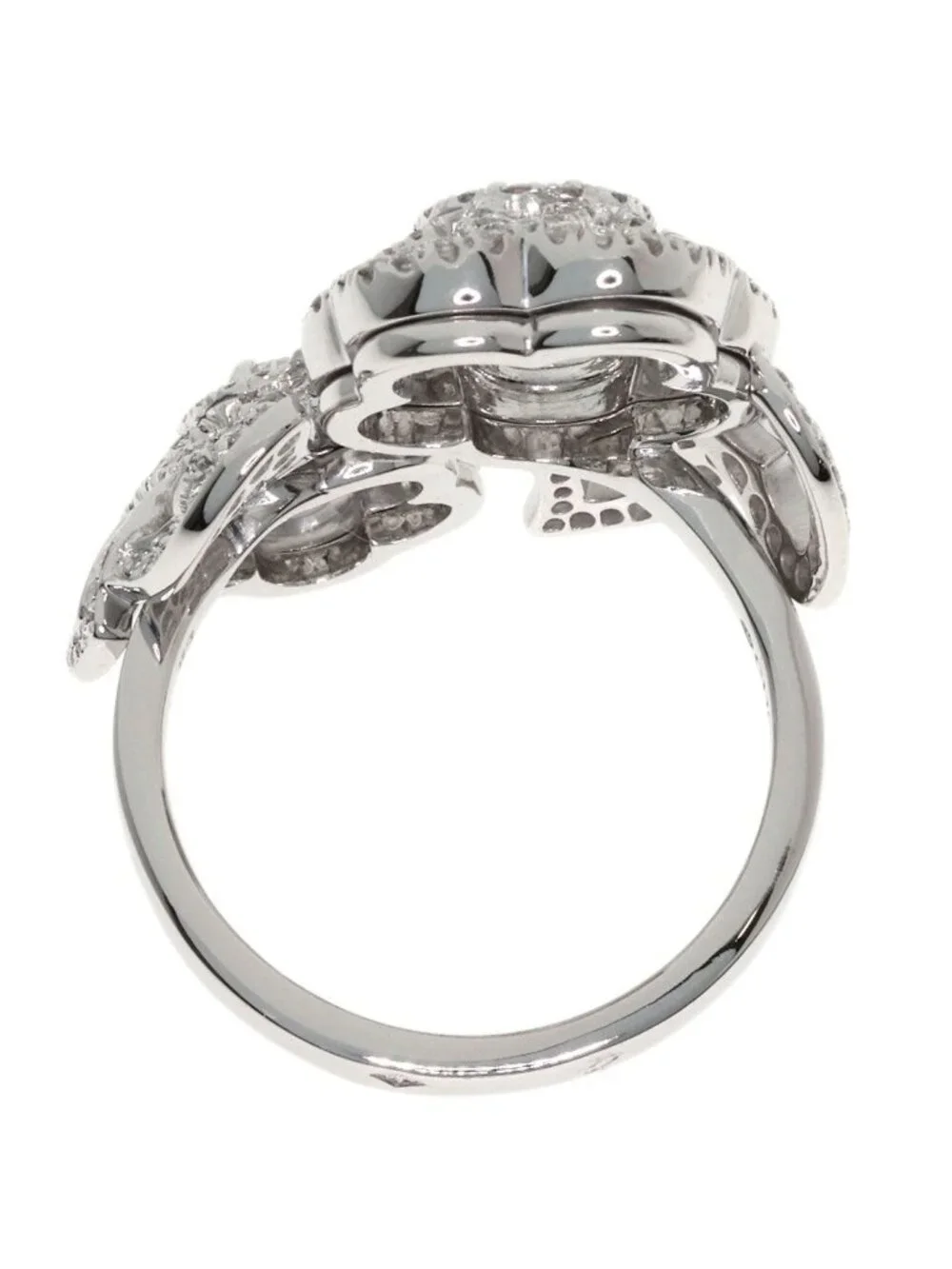 Chanel Camellia Diamond 53 Ring 18K White Gold